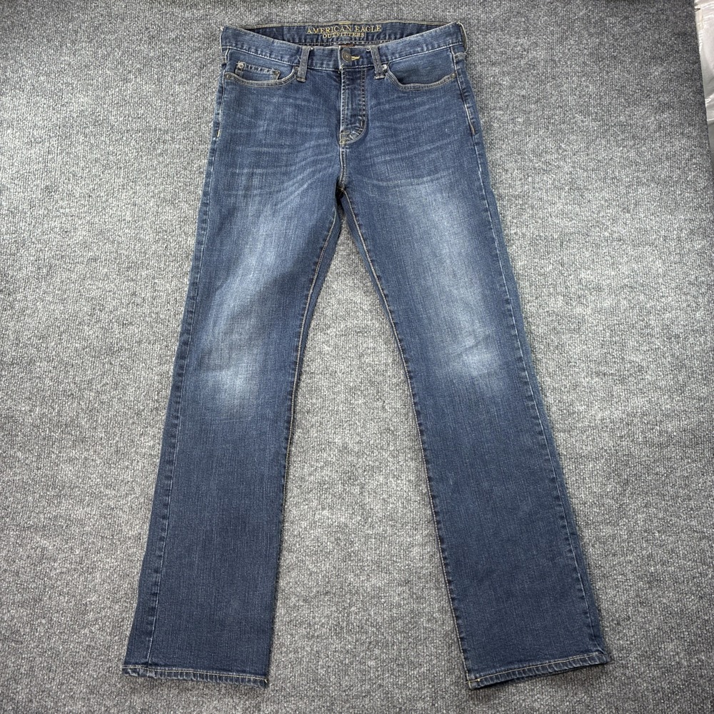 American Eagle Jeans Mens 30x32 Dark Wash Blue Denim Original Bootcut Core Flex
